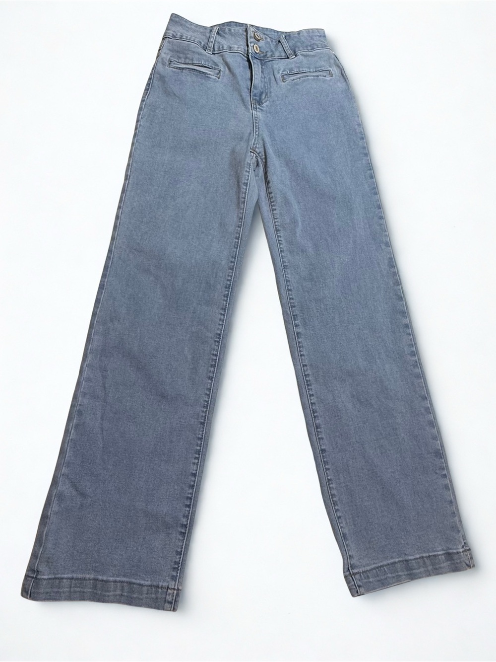 Sidefeel Women’s High-Rise Straight Leg Stretchy Jeans - Light Blue size 6